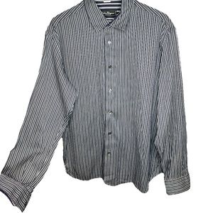 Salvatore Ferragamo Long Sleeve Striped Polo Shirt